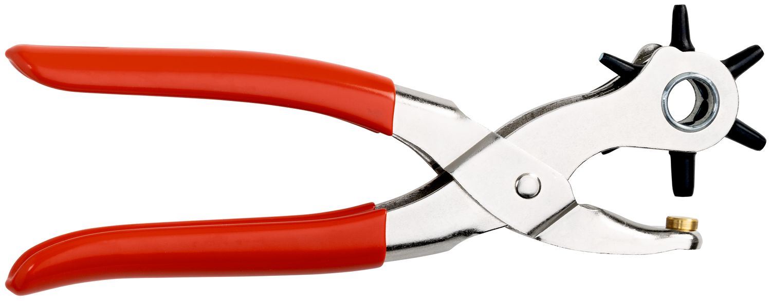 Revolving punch pliers 2 - 5 mm, nickel-plated with plastic grips thumbnail 2