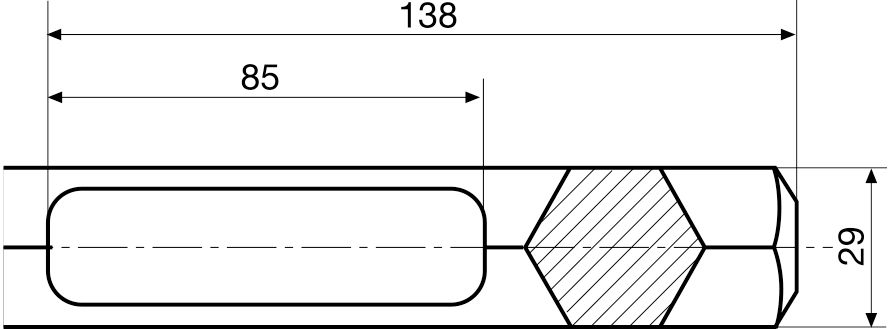 Pointed chisel for electric hammers hexagonal 29 mm, 400 mm thumbnail 2