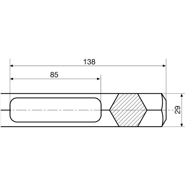 Mũi đục xẻng búa hơi lục giác 29 mm Rennsteig 205 40017