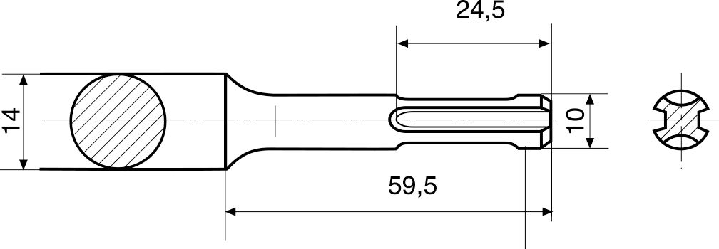 Spade chisel DIY for electric hammers SDS plus, 50 x 250 mm thumbnail 6