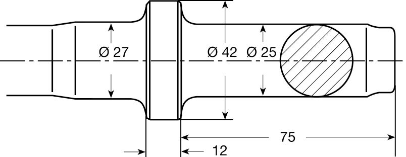 Pointed chisel for pneumatic hammers 25 x 75 mm, 500 mm thumbnail 2