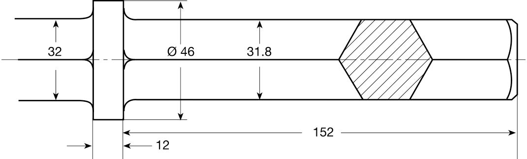 Flat cold chisel for pneumatic hammers 32 x 152 mm, 35 x 400 mm thumbnail 2