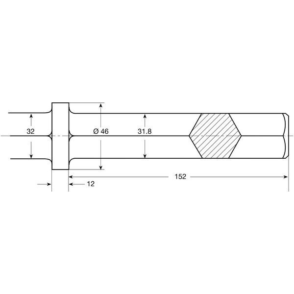 Mũi đục nhọn búa hơi Rennsteig 244 50001 – 32 x 152 mm, 500 mm