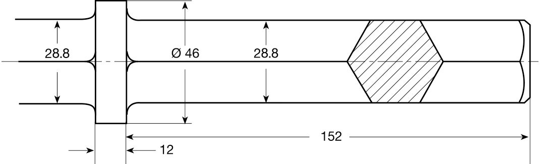 Flat cold chisel for electric and pneumatic hammers 29 x 152 mm, 30 x 400 mm thumbnail 2