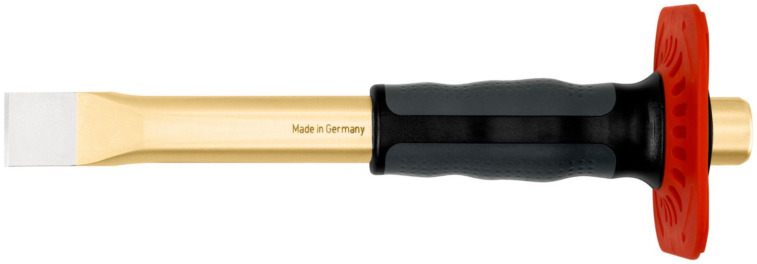 Flat cold chisel with handguard 25 x 250 mm, painted thumbnail 2