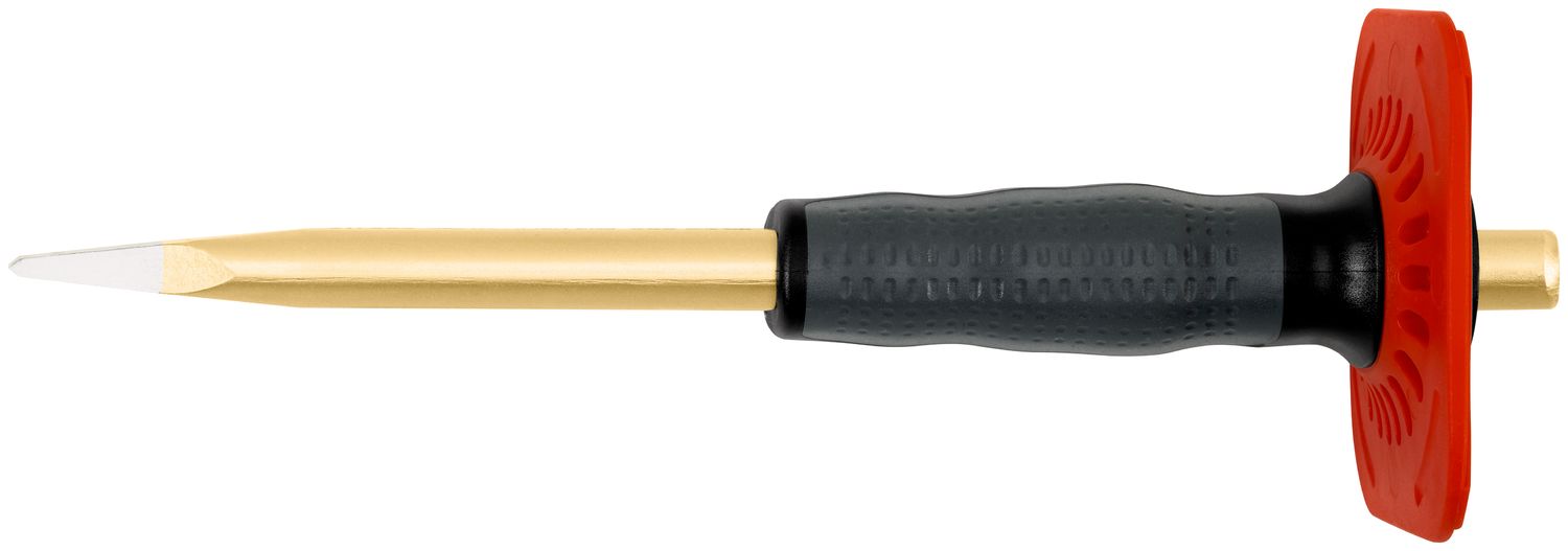 Flat cold chisel with handguard 25 x 250 mm, painted thumbnail 3