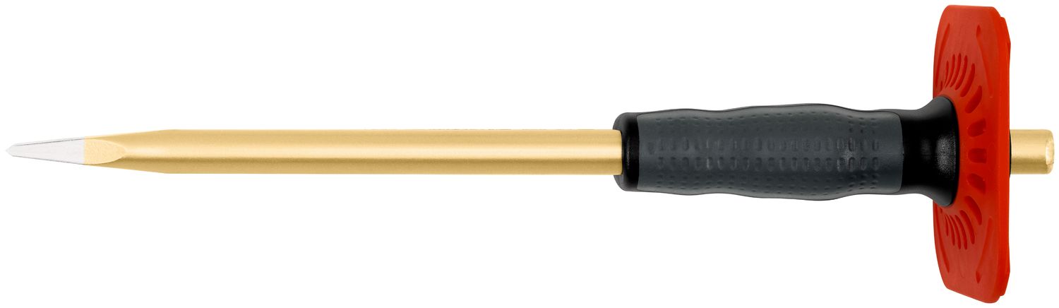 Flat cold chisel with handguard 26 x 300 mm, painted thumbnail 3