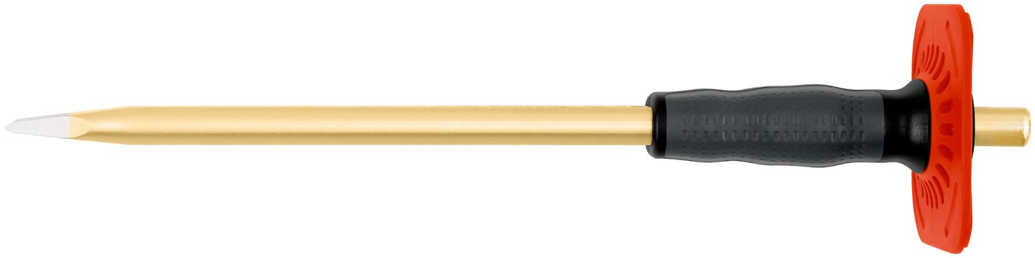 Flat cold chisel with handguard 27 x 350 mm, painted thumbnail 3