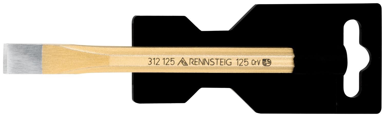Flat cold chisel DIY 12 x 125 mm, octagonal 10 mm, polished
