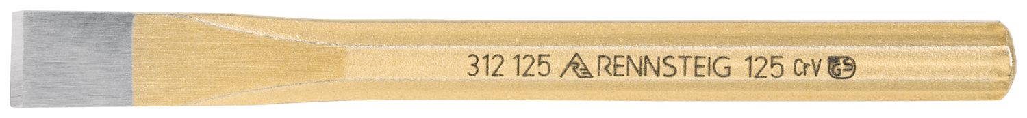 Flat cold chisel 12 x 125 mm, octagonal 10 mm, polished