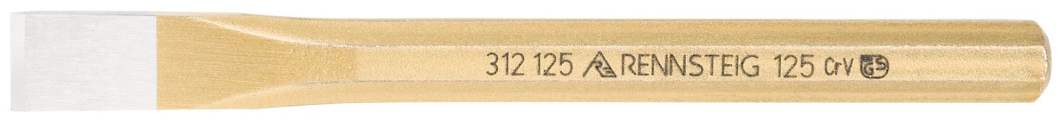 Flat cold chisel 12 x 125 mm, octagonal 10 mm, painted