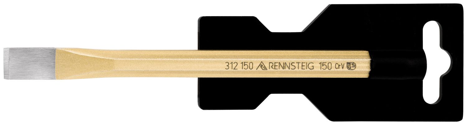 Flat cold chisel DIY 12 x 150 mm, octagonal 10 mm, polished