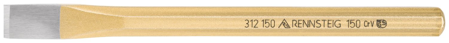 Flat cold chisel 12 x 150 mm, octagonal 10 mm, polished