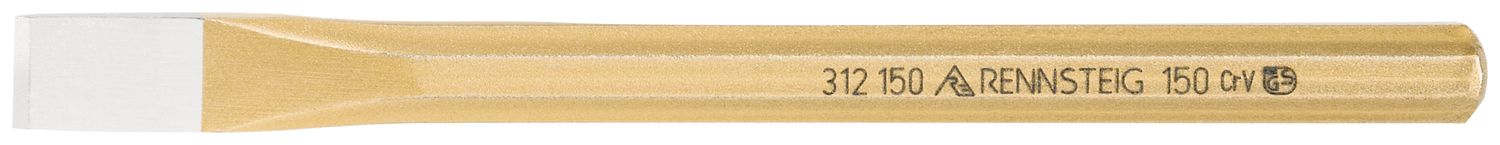 Flat cold chisel 12 x 150 mm, octagonal 10 mm, painted
