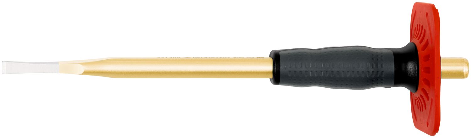 Đục ngang có tay cầm 9 x 300 mm, sơn phủ vàng, Rennsteig, an toàn, đục rãnh thumbnail 3