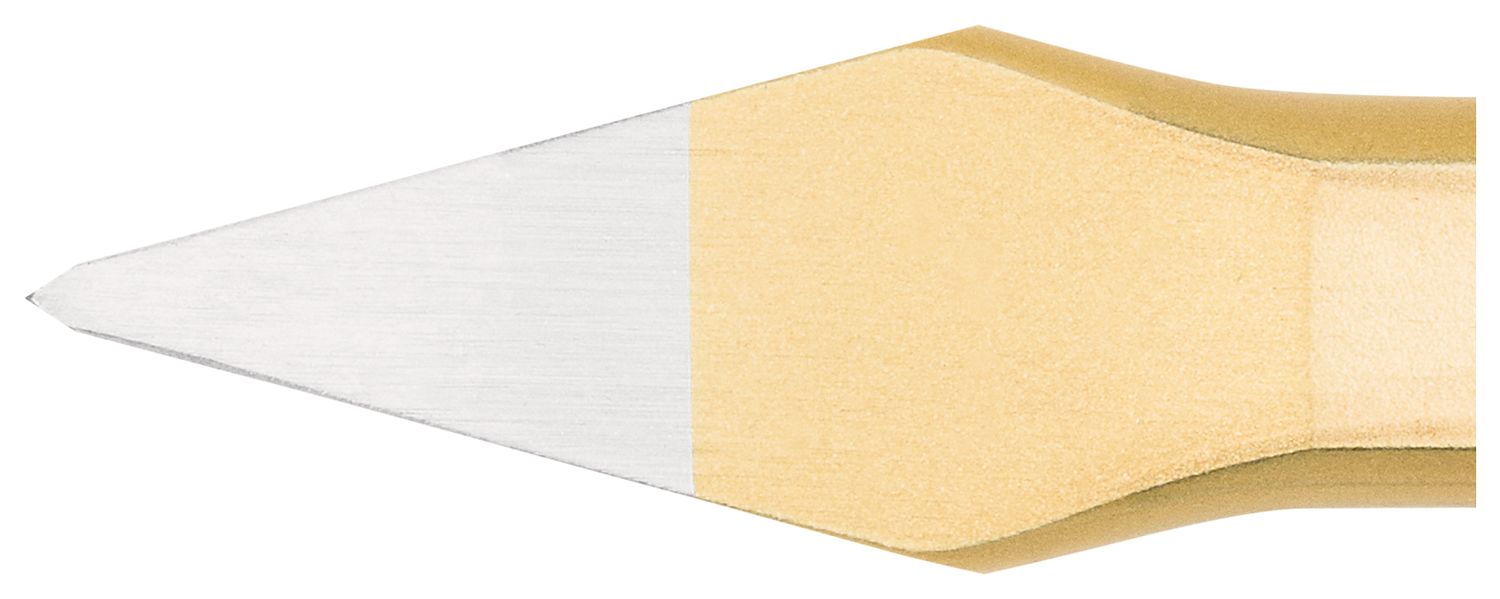 Đục ngang có tay cầm 9 x 300 mm, sơn phủ vàng, Rennsteig, an toàn, đục rãnh thumbnail 4