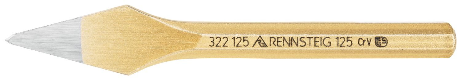 Crosscut chisel 4 x 125 mm, octagonal 10 mm, polished