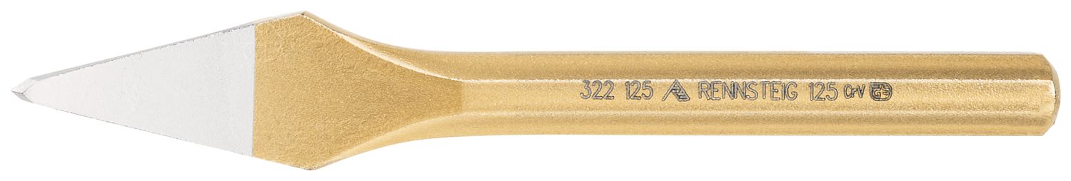 Crosscut chisel 4 x 125 mm, octagonal 10 mm, painted