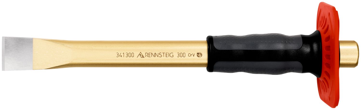 Masonry chisel with handguard 29 x 300 mm, polished