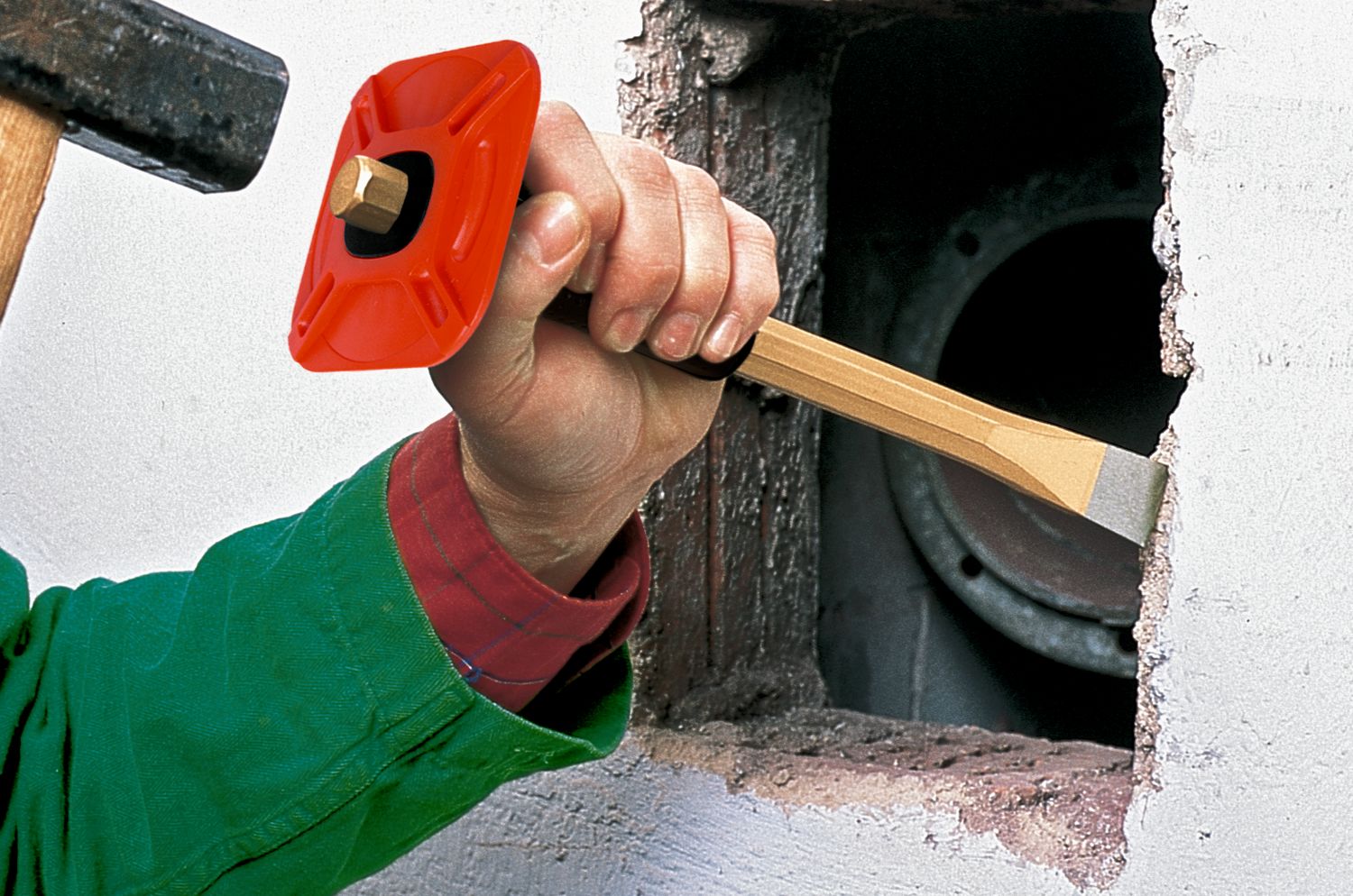 Masonry chisel with handguard 23 x 400 mm, octagonal 18 mm, painted thumbnail 2