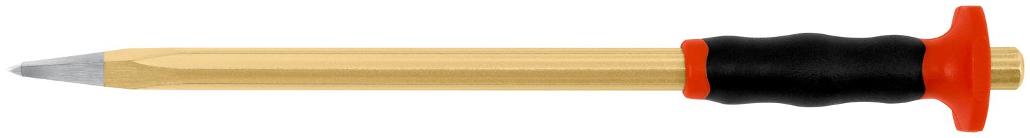 Electrician’s pointed chisel with handguard 250 mm, octagonal 10 mm, polished