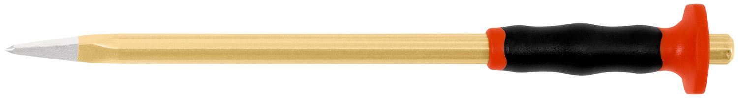 Electrician’s pointed chisel with handguard DIY 250 mm, octagonal 10 mm, painted
