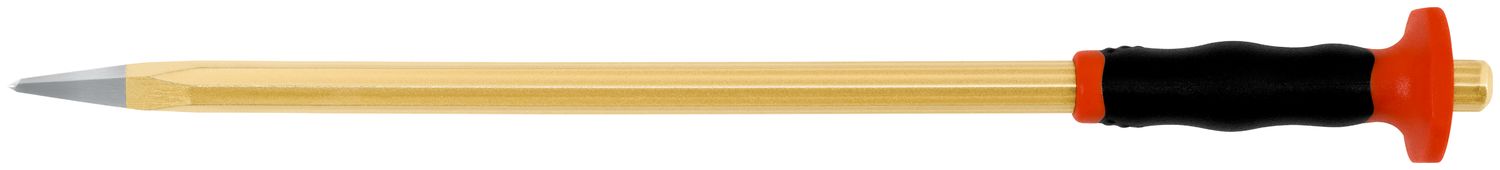 Electrician’s pointed chisel with handguard 300 mm, octagonal 10 mm, polished