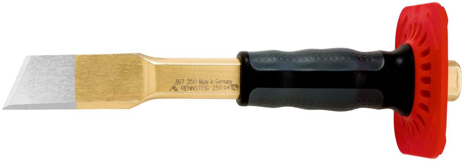 Electrician’s slotting chisel with handguard 33 x 250 mm, polished