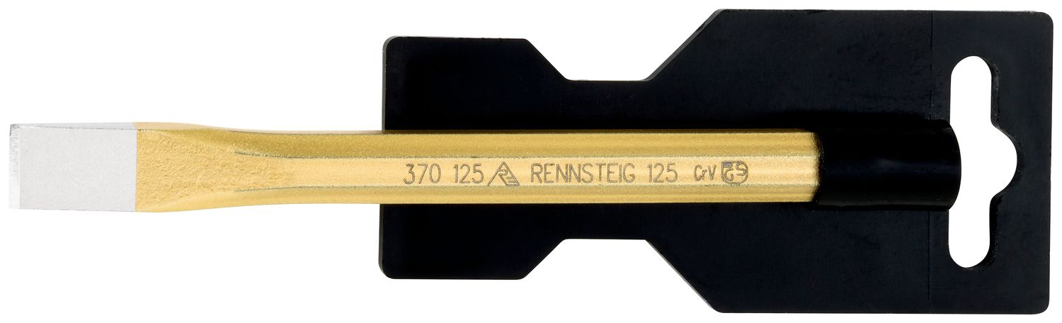 Flat floor chisel DIY 12 x 125 mm, octagonal 10 mm, painted