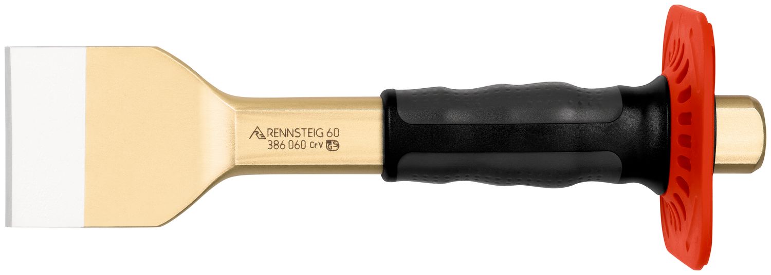 Jointing chisel with handguard 60 x 250 mm, painted