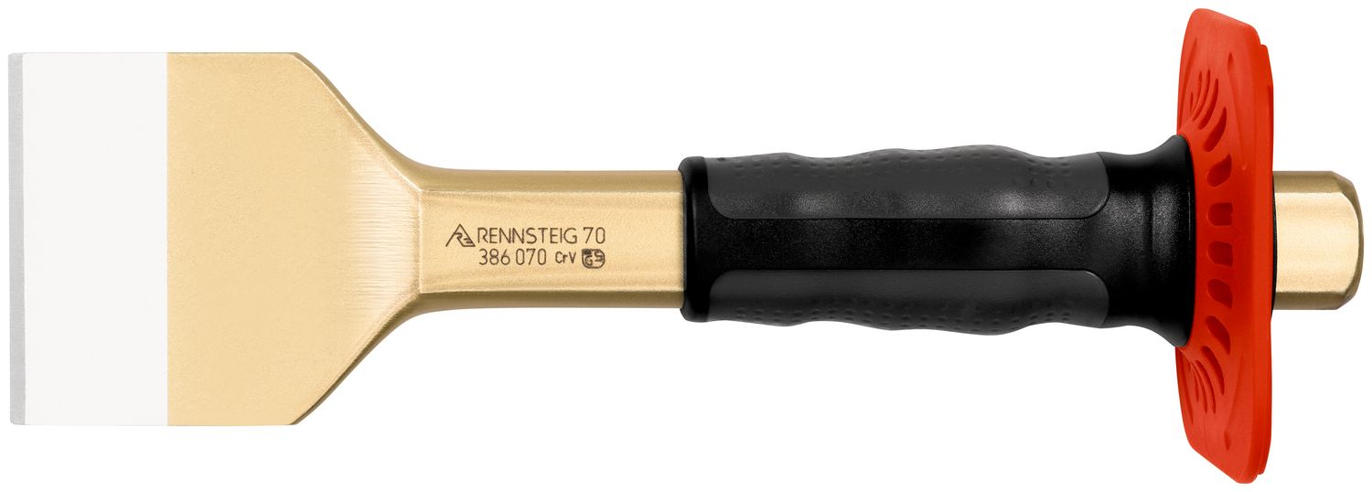 Jointing chisel with handguard 70 x 250 mm, painted