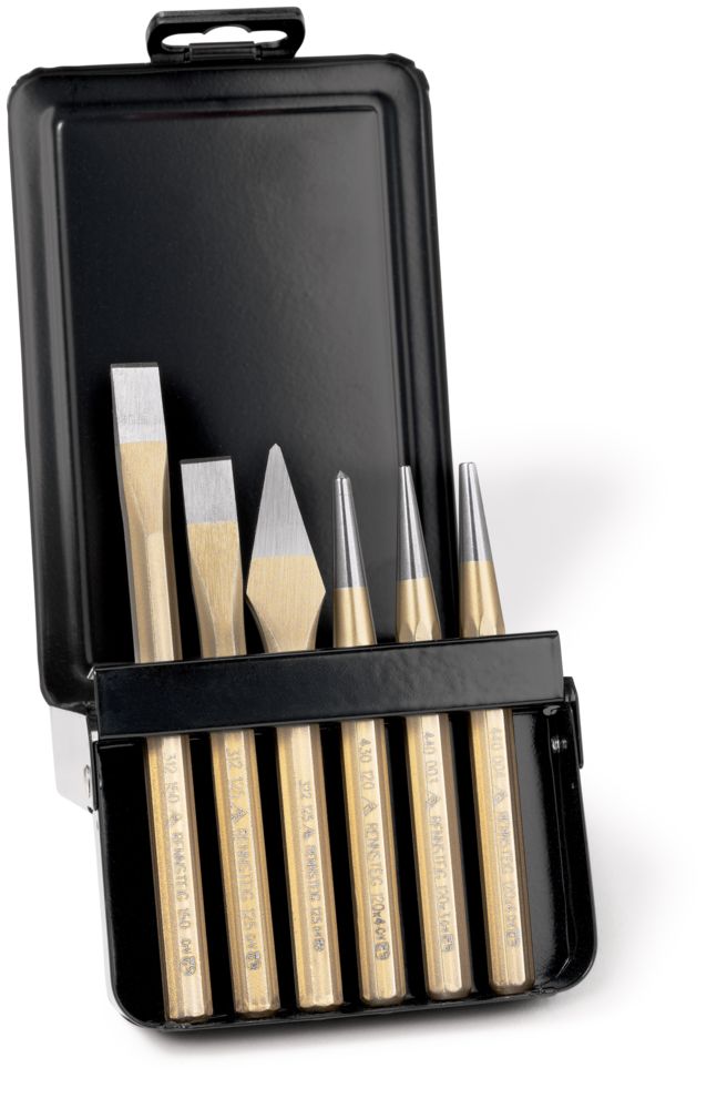 Rennsteig 421 002 0 Tool Set in Metal Box – 6 Piece Metalworking Chisel & Punch Kit thumbnail 2