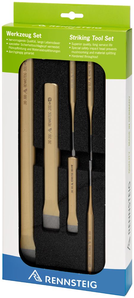 Chisels, pin punches set in a foam tray DIY