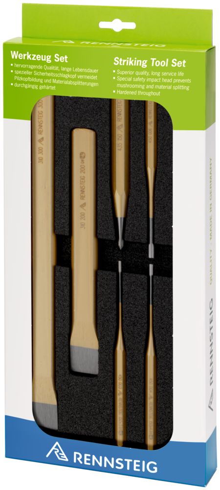 Bộ đục, đột tâm và đột chốt 8 chi tiết trong khay xốp Rennsteig 421 014 0 UES thumbnail 2