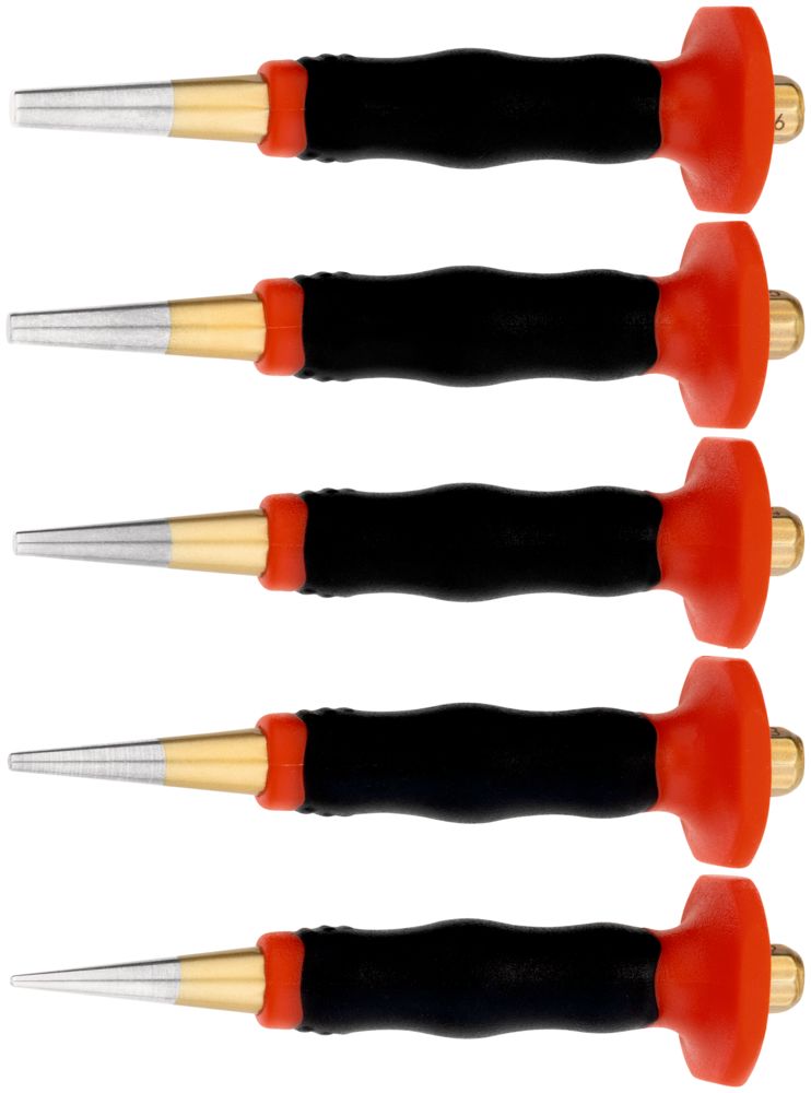 Taper punch set with handguard in plastic box thumbnail 6