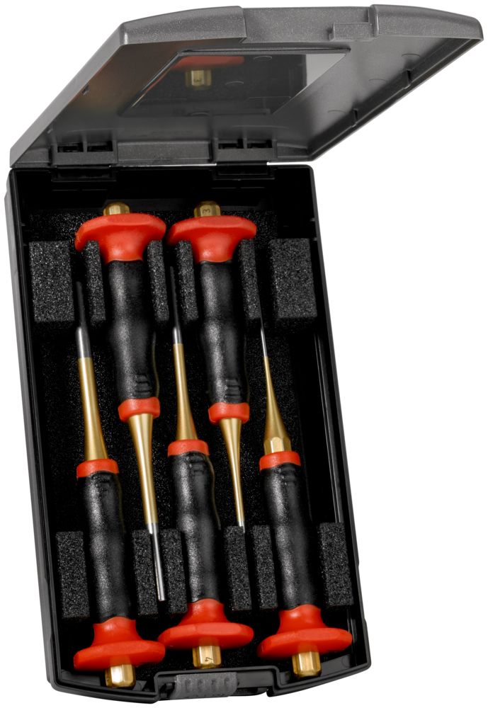 Parallel pin punch set with handguard in plastic box thumbnail 2