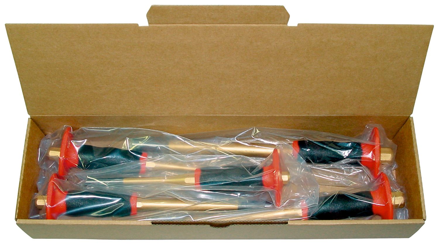 Parallel pin punch set XXL with handguard in cardboard box, 5-piece