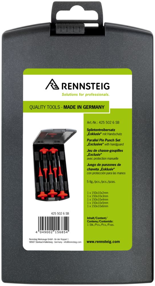 Bộ đột chốt song song “Exclusive” với tay cầm bảo vệ, hộp nhựa, 5 chi tiết thumbnail 6