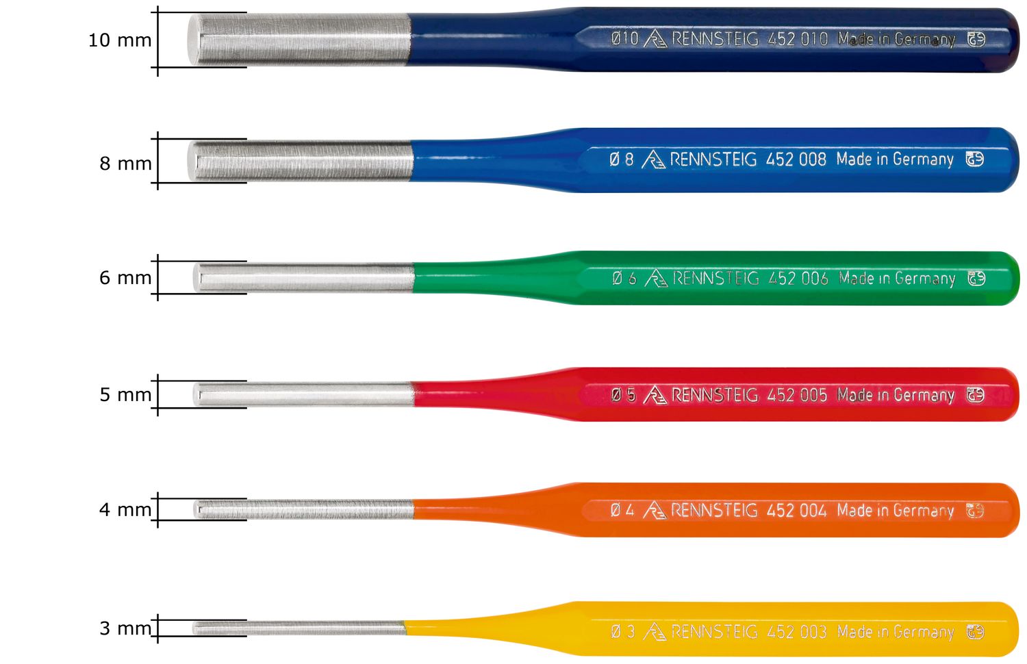 Parallel pin punch set “Exclusive”, assorted colours in metal box 425 530 6 RC thumbnail 6