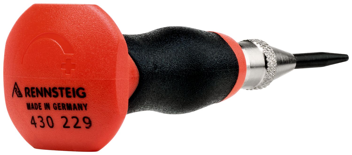 Automatic centre punch with handguard, Ø 3.5 mm, 20 - 50 N