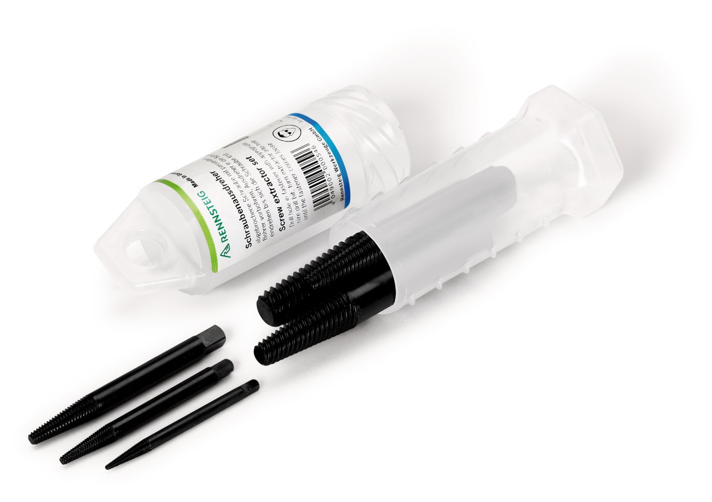 Screw extractor set “Spiral” (6-piece) in plastic tube