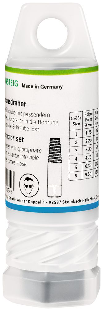 Screw extractor set “Spiral” (6-piece) in plastic tube thumbnail 2