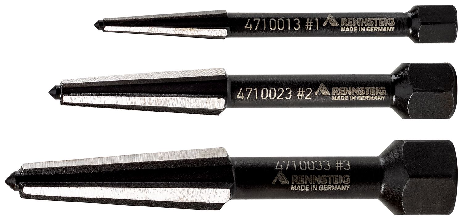 Screw extractor set double-edged (3-piece) in plastic tube thumbnail 4