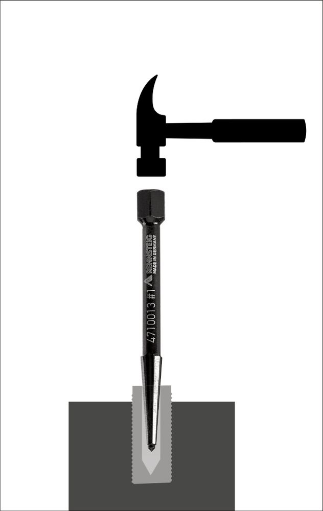 Screw extractor set double-edged (5-piece) in cloth bag thumbnail 8