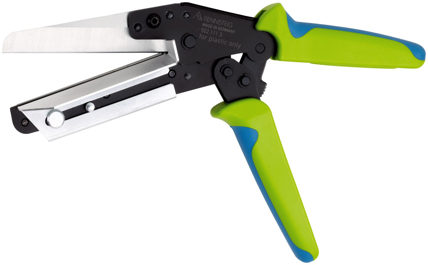 Kéo cắt nẹp nhựa 110 mm với bộ định vị Rennsteig 502 111 3, cắt tấm nhựa, máng cáp thumbnail 2