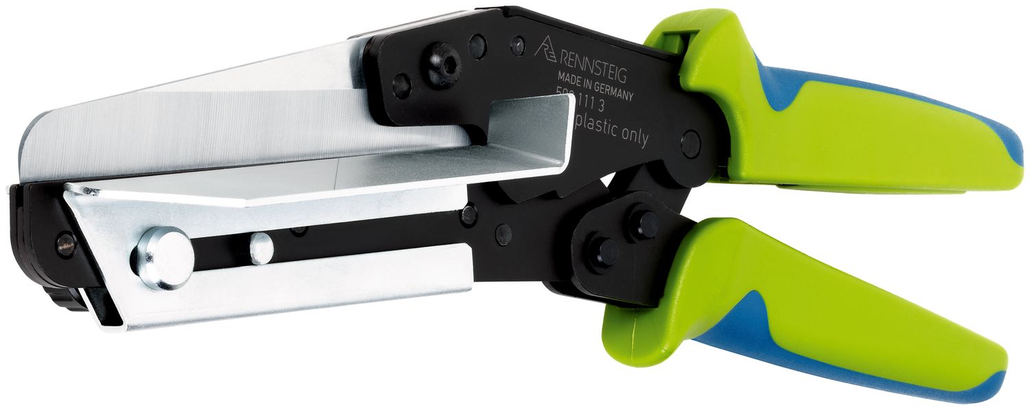 Kéo cắt nẹp nhựa 110 mm với bộ định vị Rennsteig 502 111 3, cắt tấm nhựa, máng cáp thumbnail 6