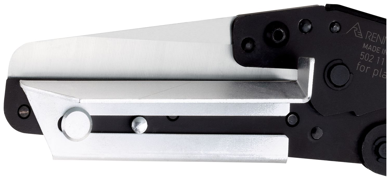 Kéo cắt nẹp nhựa 110 mm với bộ định vị Rennsteig 502 111 3, cắt tấm nhựa, máng cáp thumbnail 7