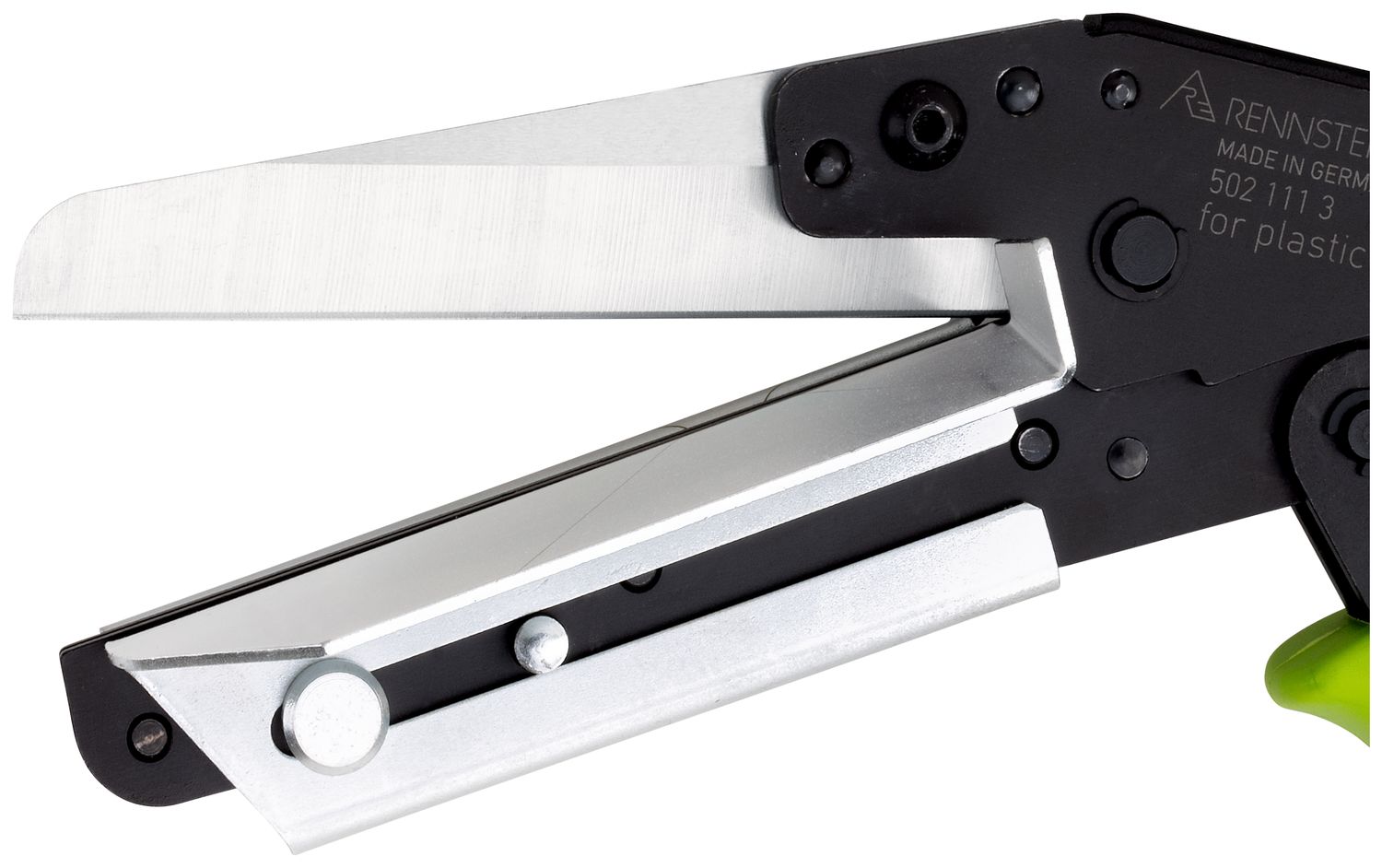 Kéo cắt nẹp nhựa 110 mm với bộ định vị Rennsteig 502 111 3, cắt tấm nhựa, máng cáp thumbnail 8