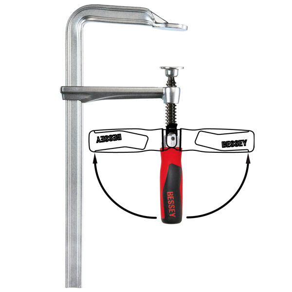 Cảo chữ F BESSEY GZ-KG, có tay cầm xoay 360 độ