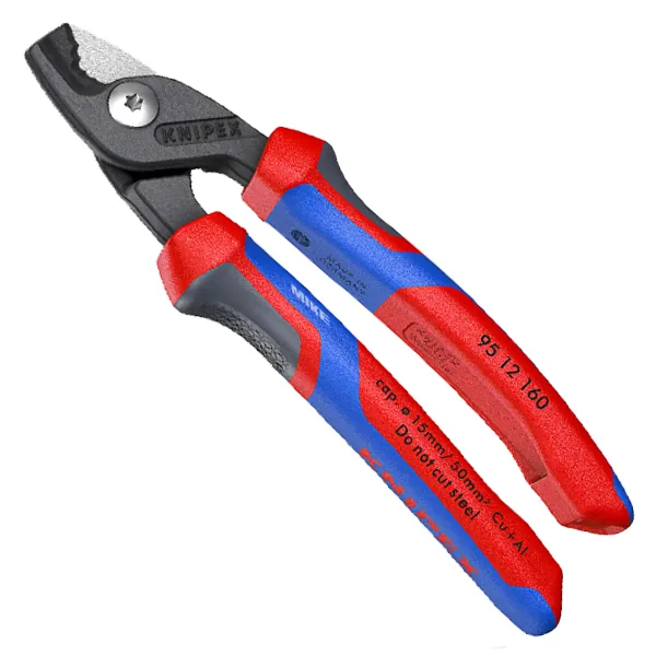 KNIPEX 95 12 160 SB StepCut® Cable Shears 160 mm burnished with comfort handles